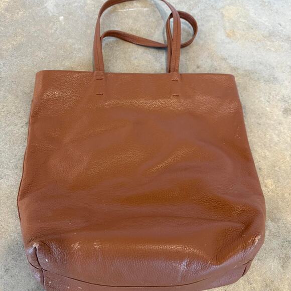 Quince Brown Leather Tote Bag - Picture 4 of 7